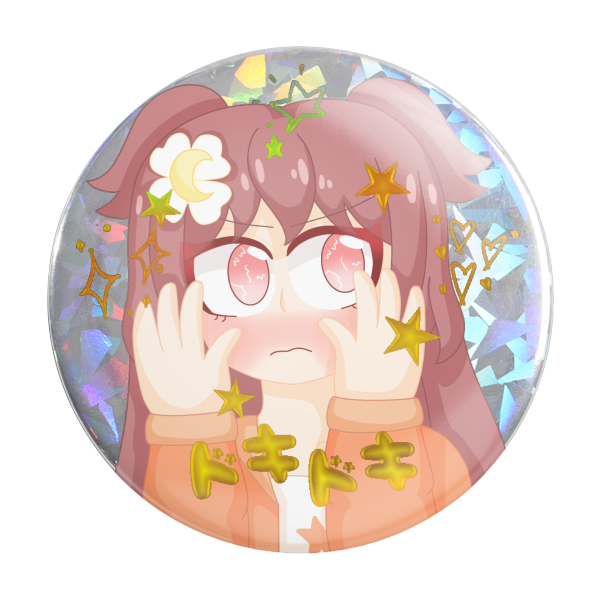 Tsundere Carol Foil Holographic Badge