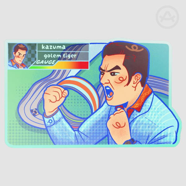 yakuza pocket racing clear sticker