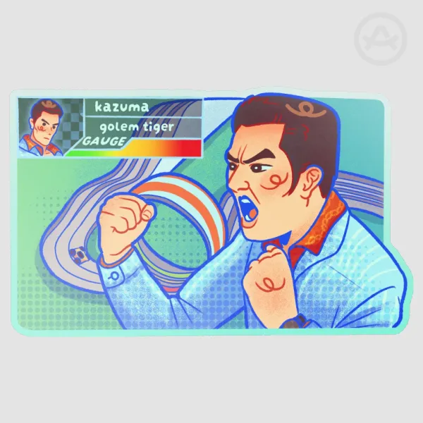 yakuza pocket racing clear sticker