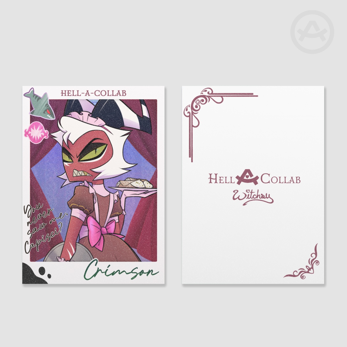 Crimson Holographic Photocard || Maid Cafe Hell-a-Collab
