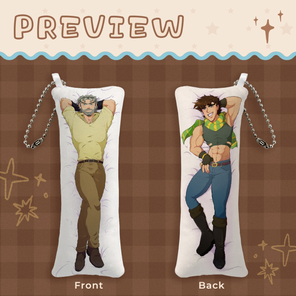 Joseph Joestar Mini Body Pillow Keychain