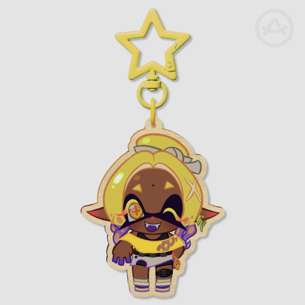 Splatoon Raiders - Frye Wooden Keychain