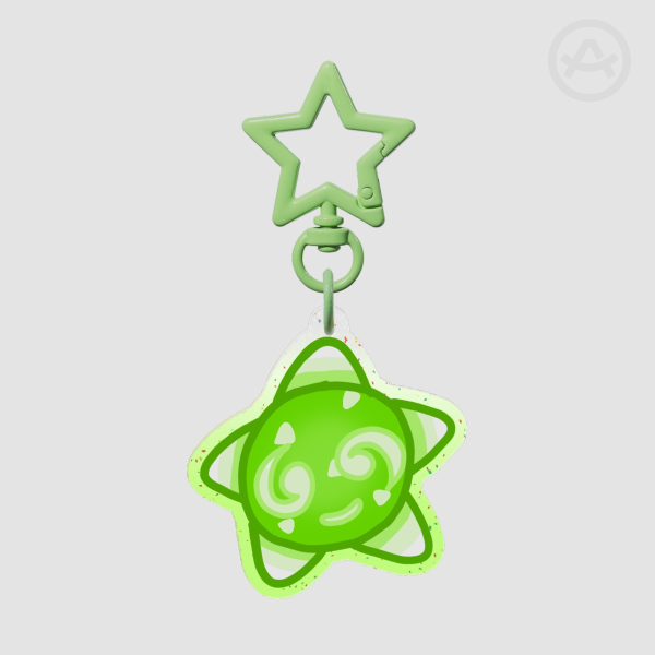 Green Minior Glitter Keychain