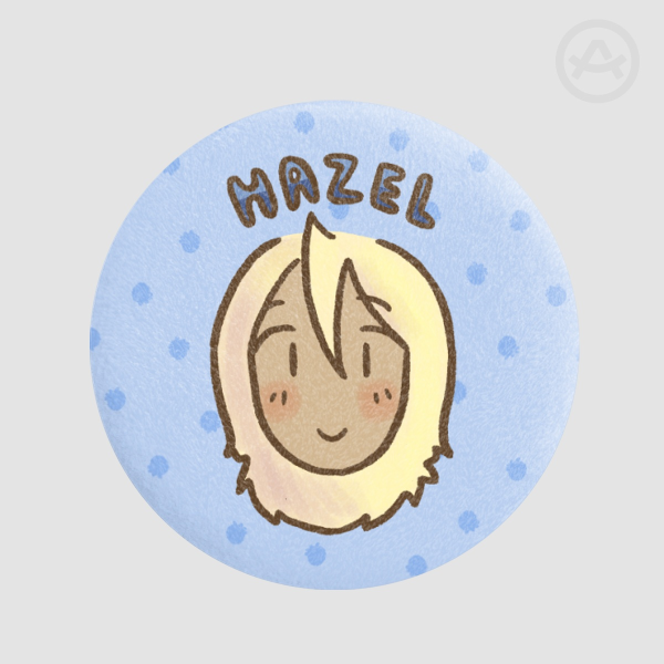 Hazel Plush Badge