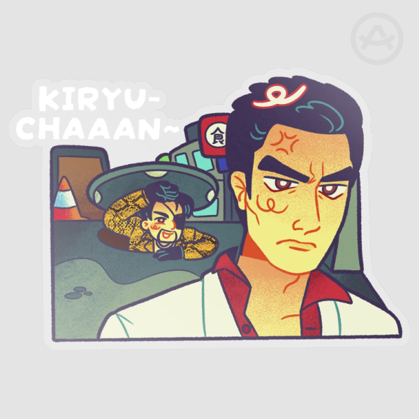 kiryu chan clear sticker