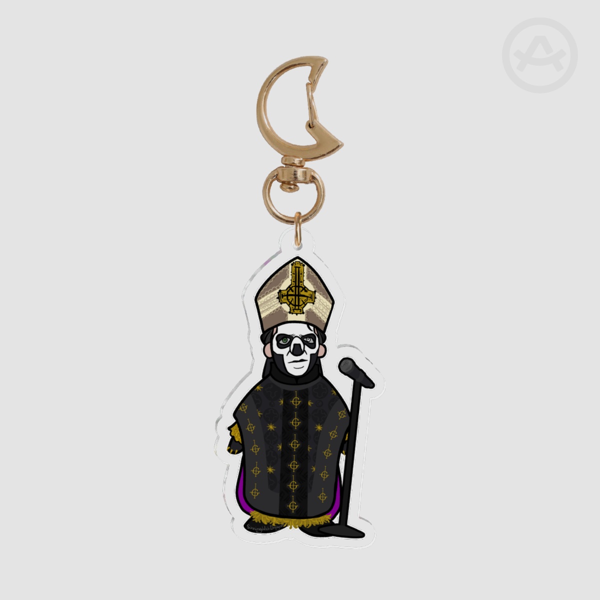The Third Antipope Papal Robes Acrylic Keychain