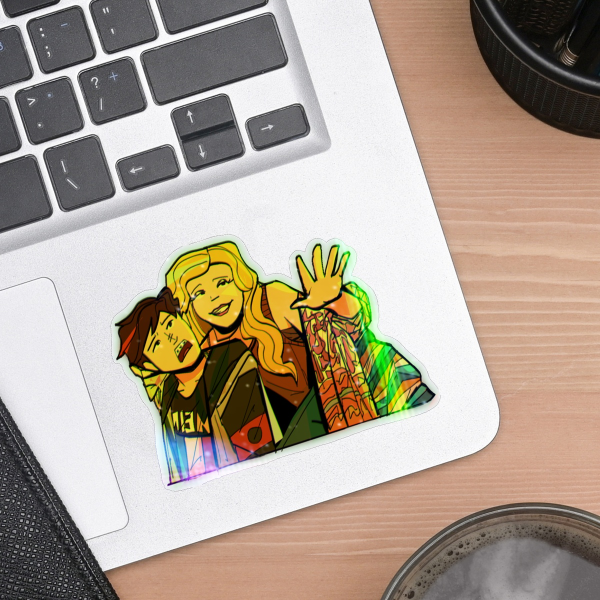 Jerberry Paper Cross Rainbow Sticker <3 (BMC👾💊)