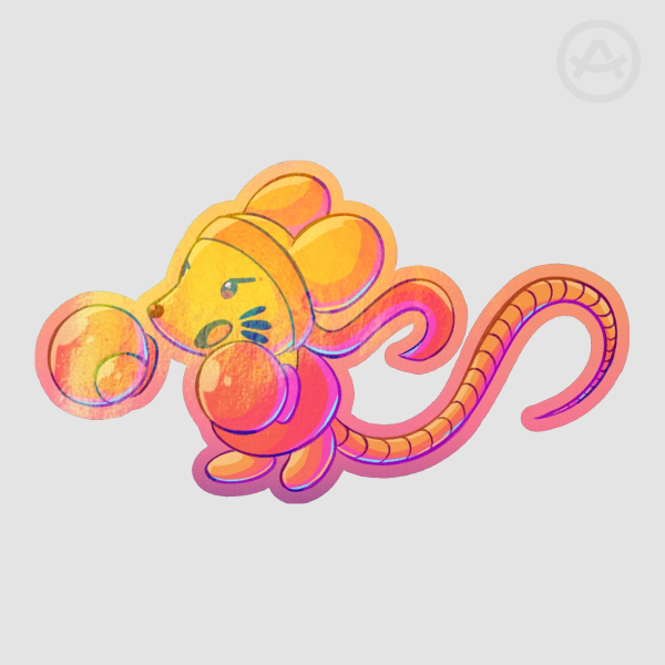 Orange sticker
