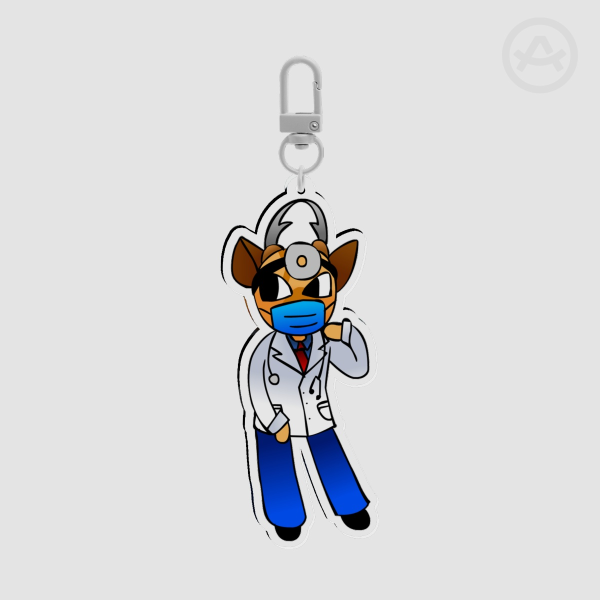 Dr. Harlow Animal Hospital Roblox Acrylic Keychain