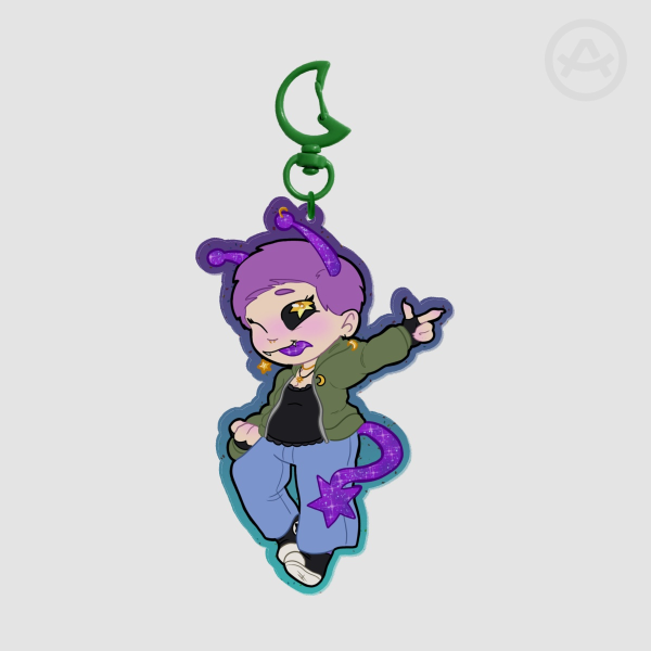 Cinnamon Glitter Keychain