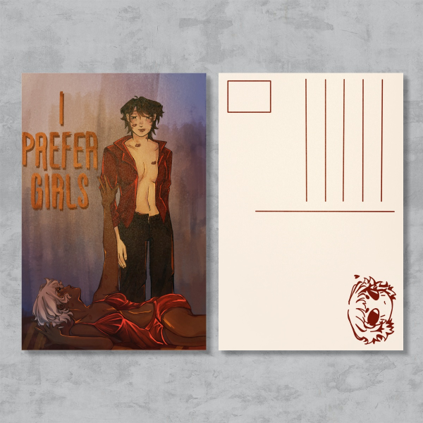 "I prefer girls" print