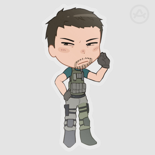 Chris Redfield Resident Evil 6 Sticker