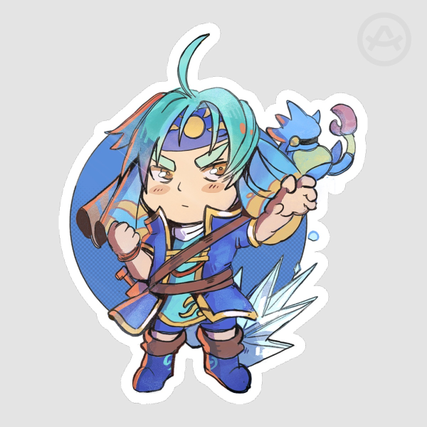 Piers Golden Sun Sticker