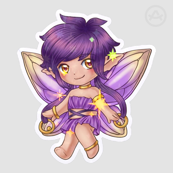 Metal fairy Die Cut Stickers
