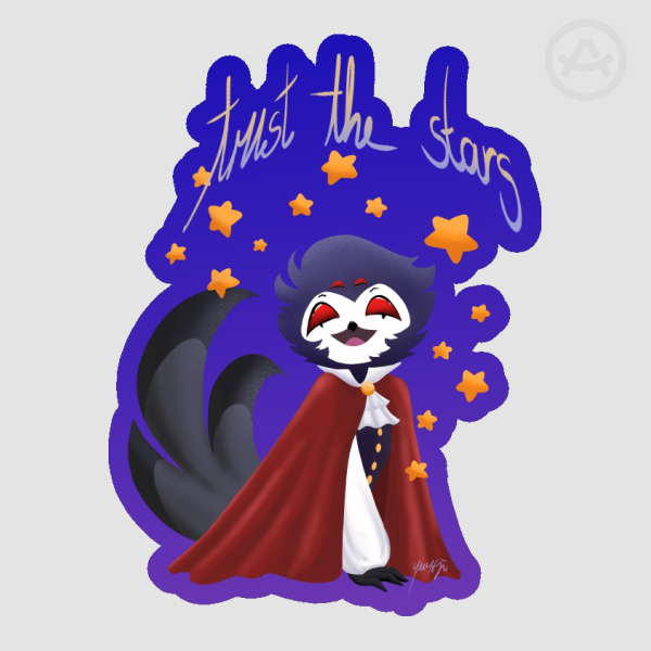 Trust the stars ~ Colored Edge Die Cut Sticker
