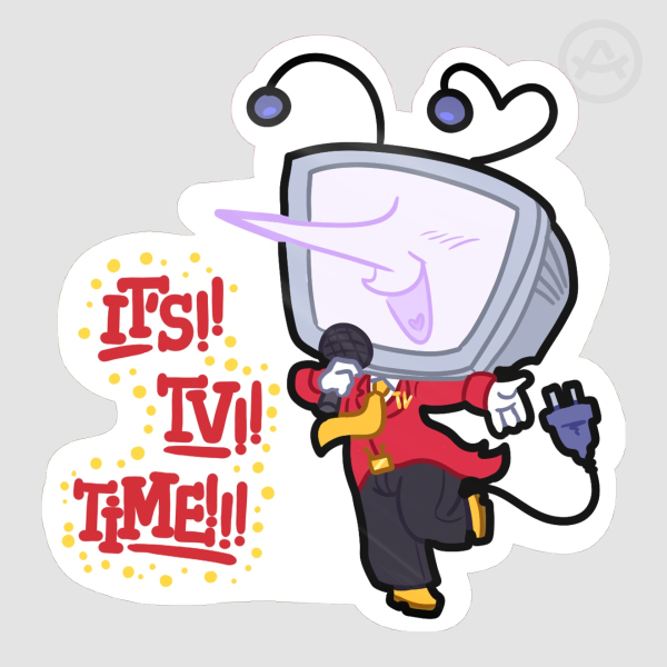 TV TIME Glossy Sticker