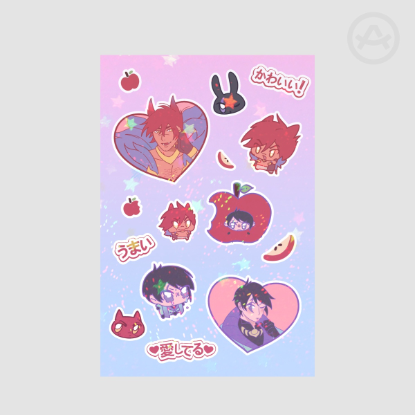 SettPhel Apple sticker sheet