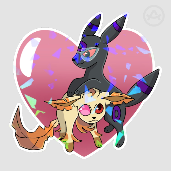 Mewamon Glass and Mewa Sticker