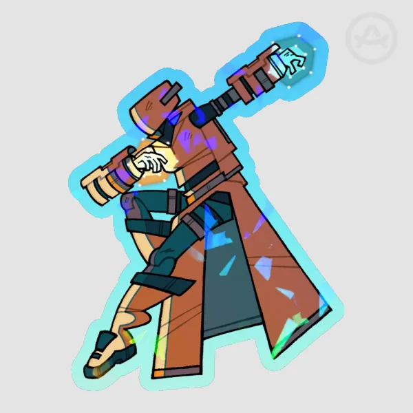 herald of the house beyond - coloured edge die cut sticker