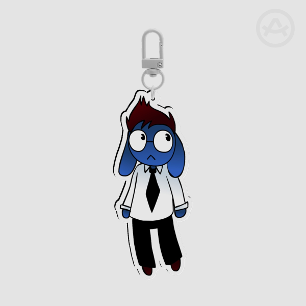 Ron from Accounting Animal Hospital Roblox Acrylic Keychain