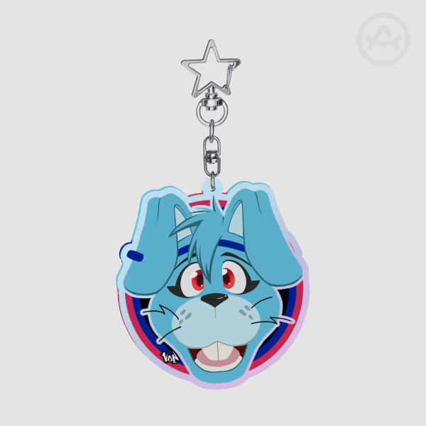 Glamrock Bonnie Rainbow Acrylic Keychains
