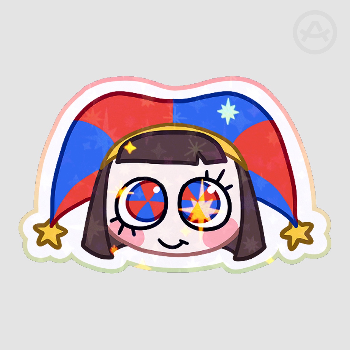 Pomni Holographic Sticker