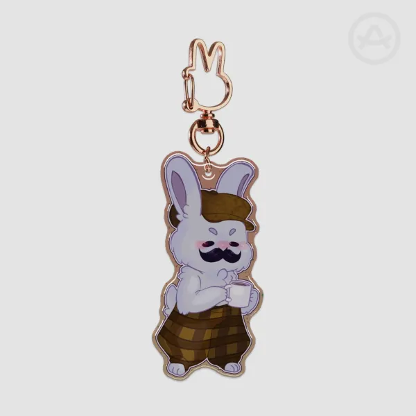 Barney Animal Hospital glitter epoxy keychain