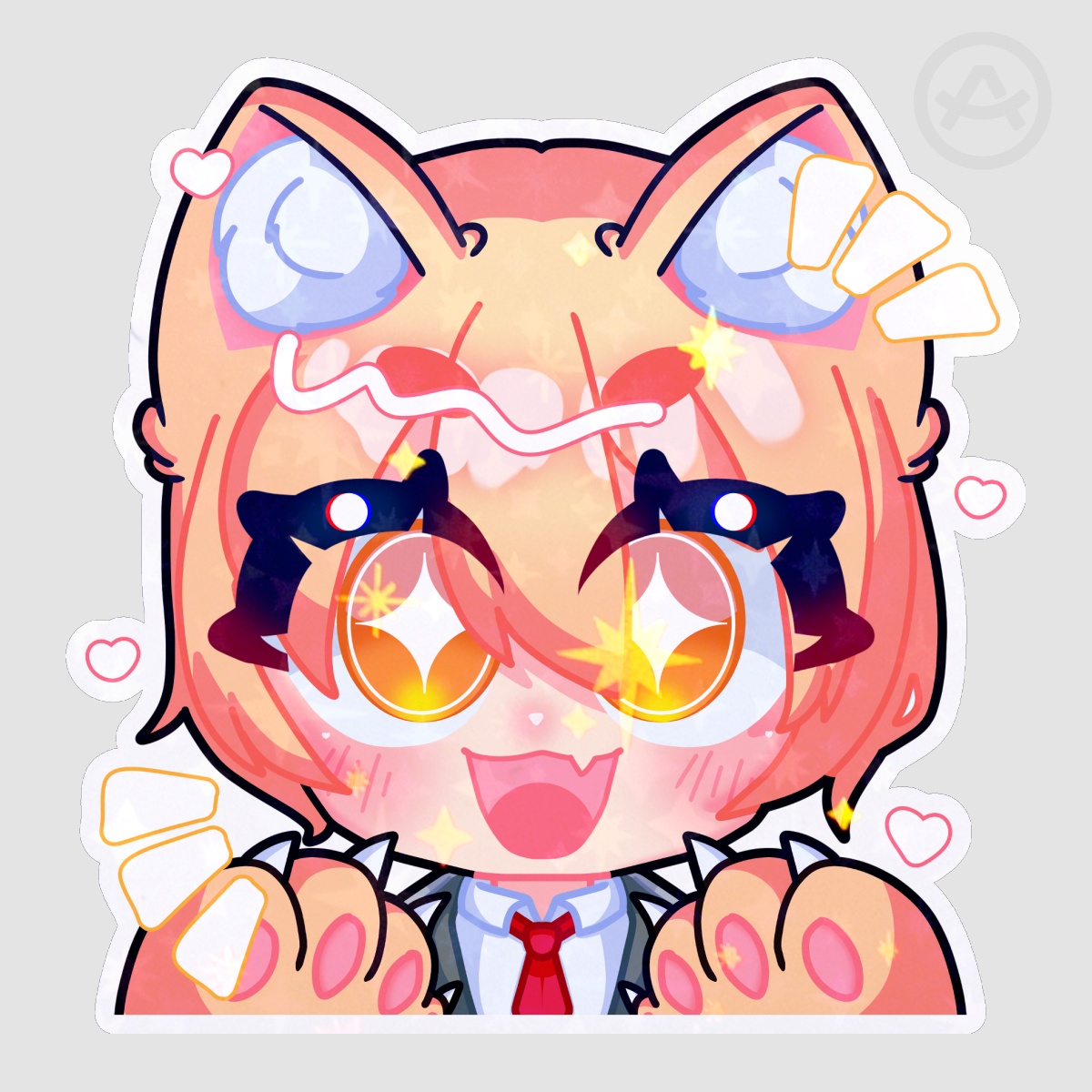 Don Quixote Cat girl Die Cut Holographic Sticker