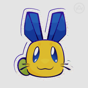 Bunny Noob Acrylic Pin