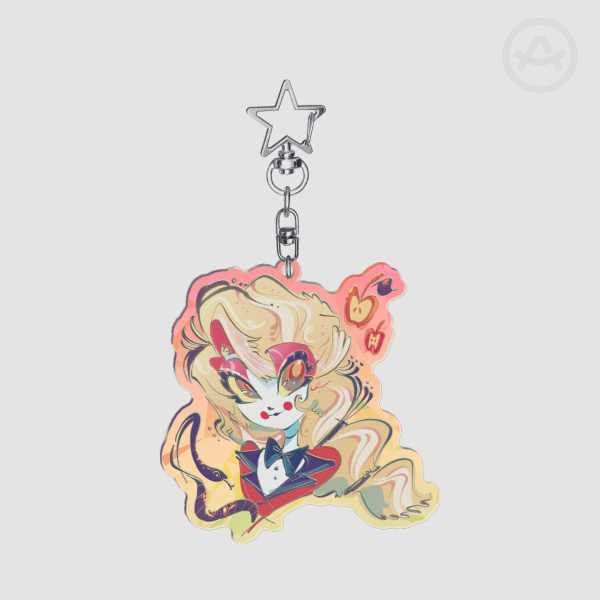 Hazbin Princess of Hell Charlie Broken Glass Foil Acrylic Keychains