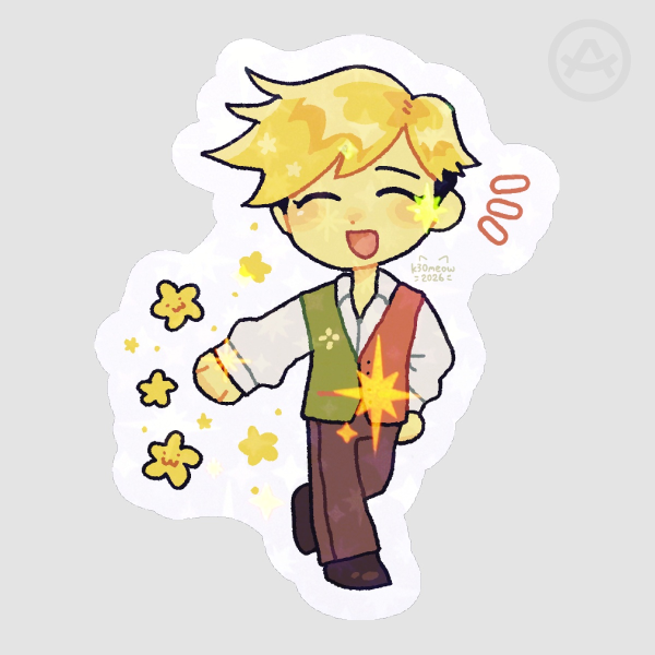 flowery deltarune sticker!