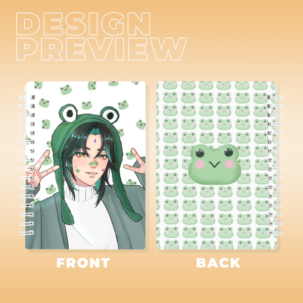 Frog Xiao Double-side A6 Spiral Notebook