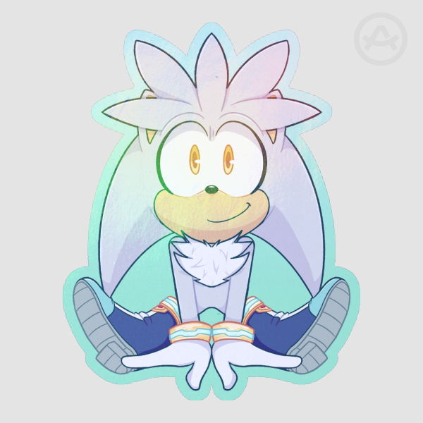 [SONIC THE HEDGEHOG] [PYROBOXES] SILVER DIECUT STICKER