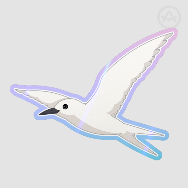 Hawaiian Stern Bird - Colored Edge Die Cut Stickers