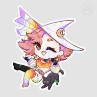 Chibi Prism & Cosmei Holographic Sticker