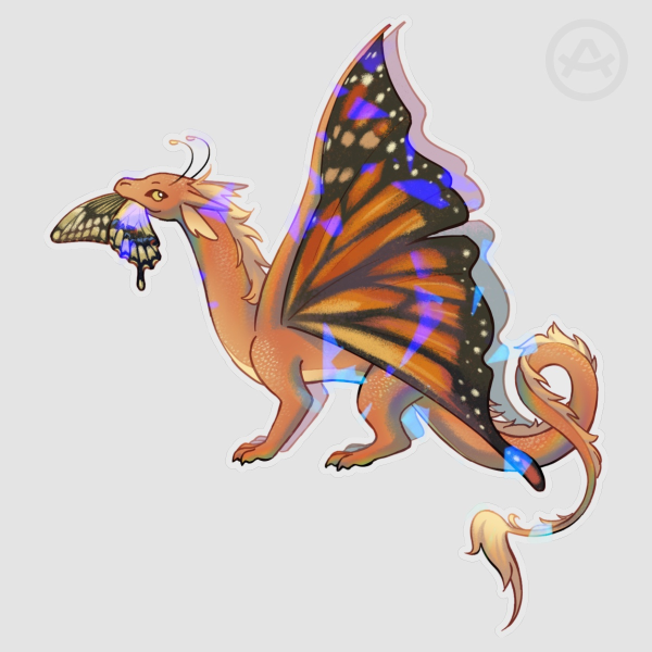 Fairy Dragon | Holo Clear Sticker