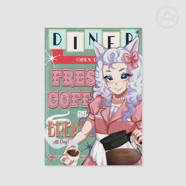 1930's Diner Veronica - A5 Poster