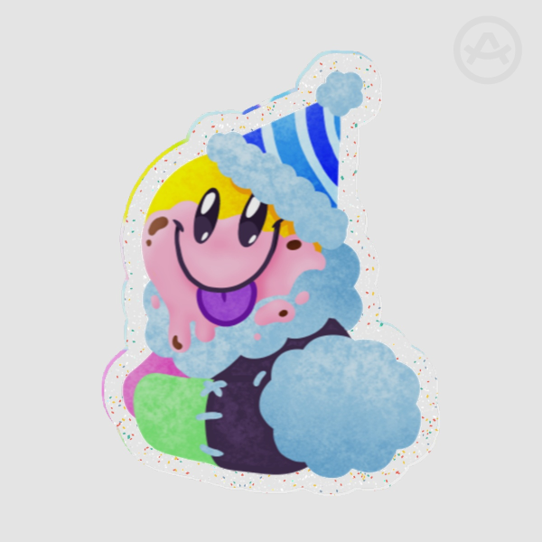 SmileSlop Loves Strawberry Pudding Acrylic Pin