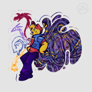 Block Tales Emotional Outburst Acrylic Pin