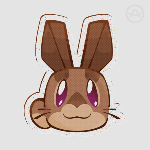 Brown Roblox Bunny Acrylic Pin
