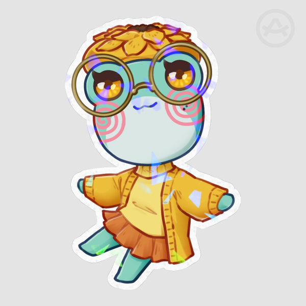 Chibi Flora Holographic Sticker