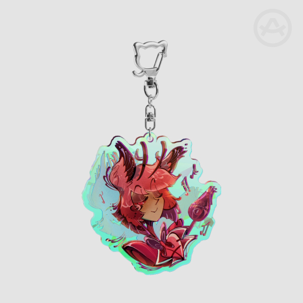 Hazbin Alastor Broken Glass Foil Acrylic Keychains