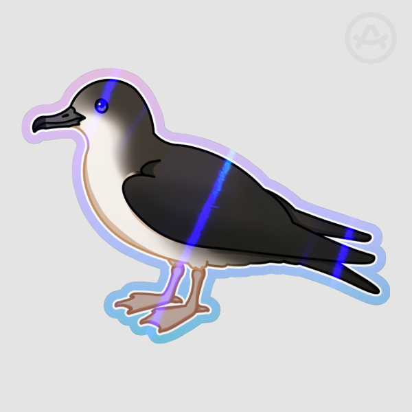 Hawaiian Ua'u Kani Bird - Colored Edge Die Cut Stickers