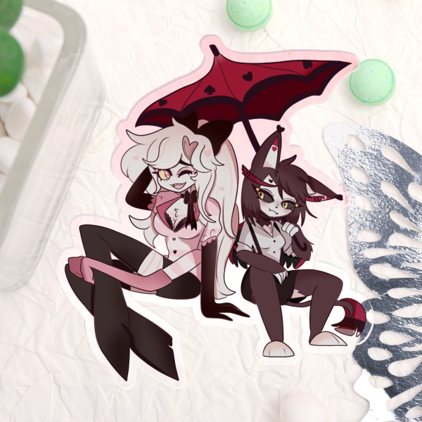 Genderbend Huskerdust Loser Baby 9cm acrylic pin | Hazbin Hotel