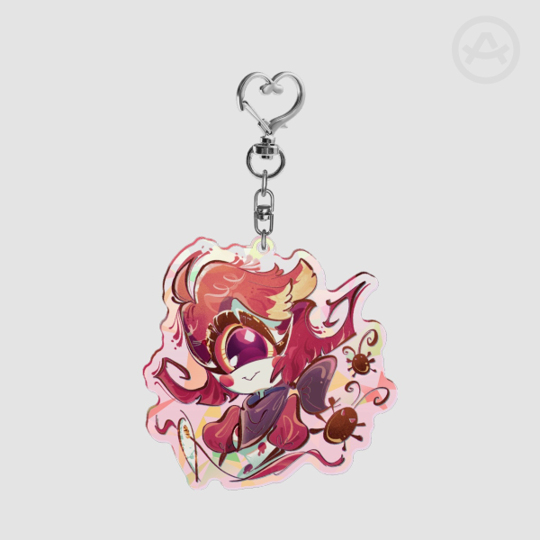 Hazbin Niffty Broken Glass Foil Acrylic Keychains
