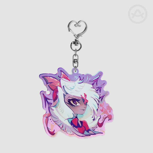 Hazbin Vaggi/Vaggie Broken Glass Foil Acrylic Keychains