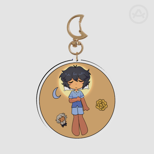Sleeping Agafonov Clear Acrylic Keychain