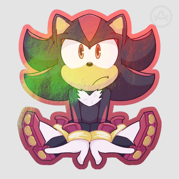 SONIC THE HEDGEHOG] [PYROBOXES] SHADOW DIECUT STICKER
