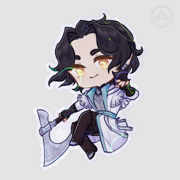 Chibi Dubhain Holoheart Sticker