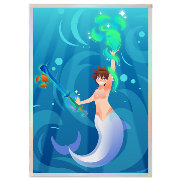 Rainbow Edge Keyblade Merman Print